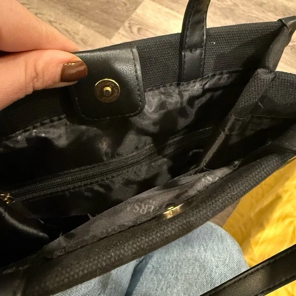 VERSACE Fragances mini tote canvas mix leather bag - Picture 7 of 10